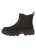 Botki damskie - Timberland Skórzane sztyblety w kolorze czarnym - miniaturka - grafika 1