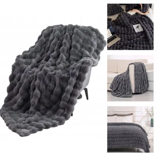 MIĘKKI KOC KOCE NARZUTA NA ŁÓŻKO MIKROFIBRA PLED COZYGLAM Szary - Koce - miniaturka - grafika 1