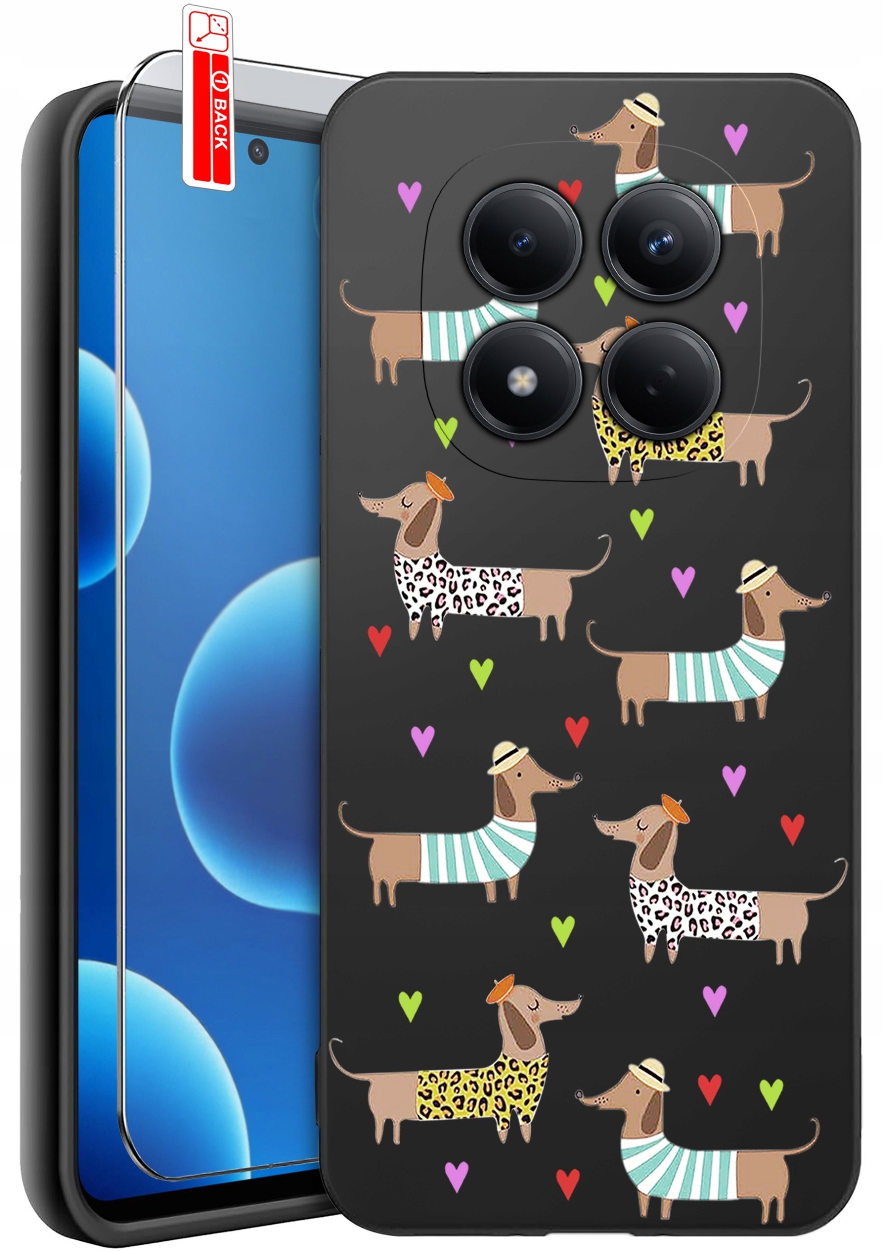 krainaGSM ETUI do Xiaomi Redmi Note 15 Pro 4G WZORY SILIKONOWE MATT CASE + SZKŁO