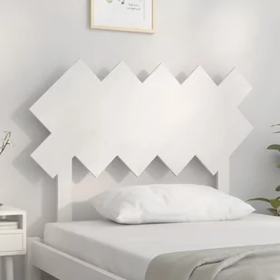 Lumarko Wezgłowie łóżka, białe, 104 x 3 x 80,5 cm, lite drewno sosnowe - Inne meble do sypialni - miniaturka - grafika 4