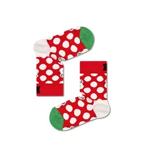 Happy Socks Kids Snowman Sock, kolorowe i zabawne, Skarpety dla dzieci, Zielony-Czerwony-Biały (2-3Y) - Skarpetki damskie - miniaturka - grafika 1