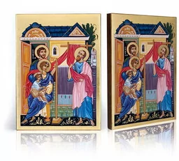 Ikona religijna Święty Akwil i Pryska - Ikony i obrazy sakralne - miniaturka - grafika 1