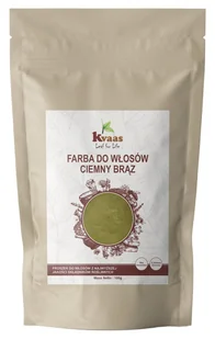 KVAAS FARBA HENNA DO WŁOSÓW CIEMNY BRĄZ 100g - Farby do włosów i szampony koloryzujące - miniaturka - grafika 1