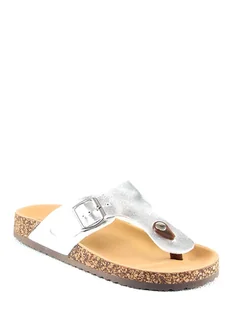 C´M Japonki w kolorze srebrnym - Klapki i japonki damskie - miniaturka - grafika 1