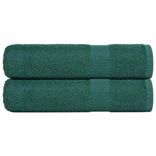 vidaXL Ręczniki kąpielowe 2 szt. Zielony 360 gsm 100% bawełna - Ręczniki - miniaturka - grafika 1