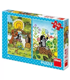 Dino Krecik 2x 48 elementów - Puzzle - miniaturka - grafika 1