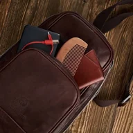 Plecaki - Zestaw męski PAOLO PERUZZI brązowy ZUP-66-BR - miniaturka - grafika 1