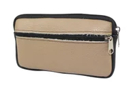 Torby męskie - Skórzane Etui Na Telefon Saszetka KAWA Z MLEKIEM/CZARNY Na Pasek Z Suwakiem Polska Galanteria (PL) Na Smartfona 17,5 x 10,5 [cm] - miniaturka - grafika 1
