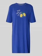 Bielizna nocna - Koszula nocna z nadrukiem z motywem i okrągłym dekoltem - miniaturka - grafika 1