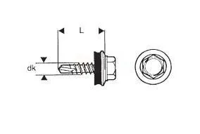 WKRĘT SAMOWIERTNY 4.8*35MM RAL 9006 - Wkręty - miniaturka - grafika 1