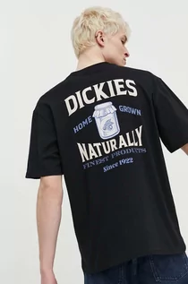 Koszulki męskie - Dickies t-shirt bawełniany ELLISTON TEE SS męski kolor czarny z nadrukiem DK0A4YRM - grafika 1