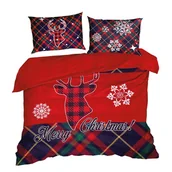 Pościel - Komplet pościeli z mikrowłókna, Dasher, świąteczny, 220X200 70X80/X2, Eurofirany - miniaturka - grafika 1