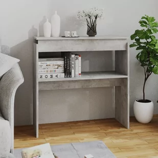 vidaXL Stolik konsolowy, szarość betonu, 80x30x80 cm, płyta wiórowa vidaXL - Konsole i sekretarzyki - miniaturka - grafika 1