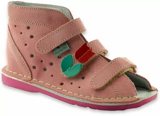 Buty dla dziewczynek - Dziewczęce buty profilaktyczne Danielki T135/125 Różowe - grafika 1