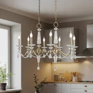 Lampy sufitowe - Żyrandol kryształowy Adone Lucea, możliwość ściemniania, mosiężny / złoty, salon / jadalnia, metal - miniaturka - grafika 1