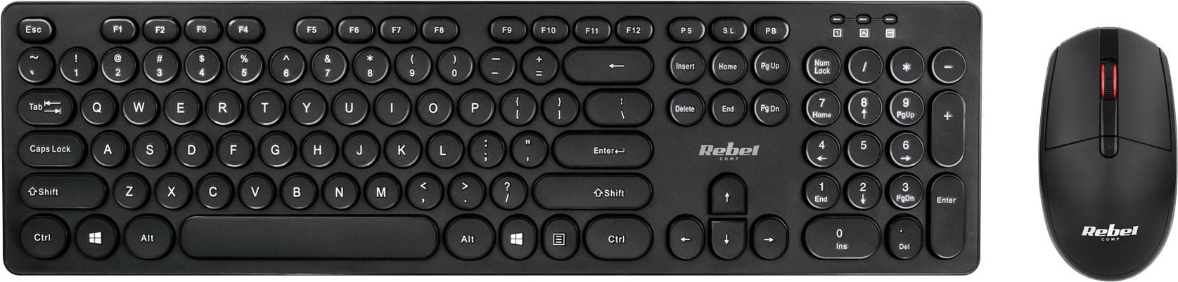 Zestaw klawiatura i mysz bezprzewodowa Rebel WS400 KOM1026