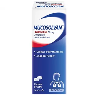 Mucosolvan 30mg x20 tabletek - Przeziębienie i grypa - miniaturka - grafika 1