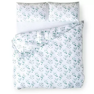 Pościel AVERI kolor biały drukowany motyw roślinny 200x200+80x80*2 ameliahome - BEDLIN/AH/AVERI/ARUBA/200x200+80x80*2 - Pościel - miniaturka - grafika 4
