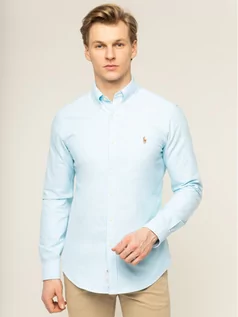 Koszule męskie - Ralph Lauren Polo Koszula Classics 710784299011 Niebieski Slim Fit - grafika 1