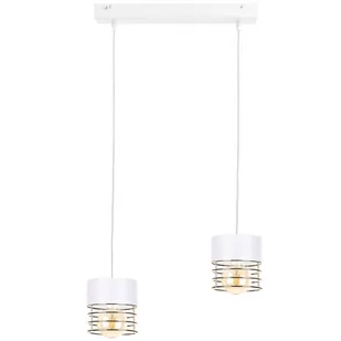 KET LAMPA wisząca 1134 loftowa OPRAWA metalowy zwis biały złoty KET - Lampy sufitowe - miniaturka - grafika 1