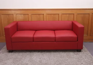 sofa 3-osobowa Kanapa Lounge sofa Lille ~ skóra, czerwony - Sofy i kanapy - miniaturka - grafika 1