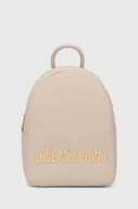 Plecaki - Love Moschino plecak damski kolor beżowy mały z aplikacją JC4193PP1LKD0000 - miniaturka - grafika 1