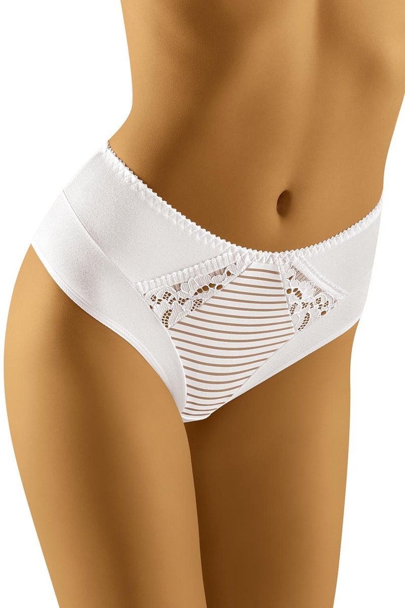 Wol-Bar Eco-Ka biały M Majtki wysokie figi