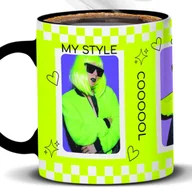 Kubki - Kubek Z Nadrukiem MY CRAZY LIFE Zdjęcia Czarno Biały Kreator - miniaturka - grafika 1