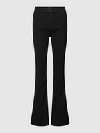 Spodnie damskie - Jeansy o rozkloszowanym kroju w jednolitym kolorze model ‘PEGGY’ - miniaturka - grafika 1