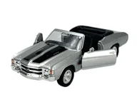 Samochody i pojazdy dla dzieci - WELLY 1971 CHEVROLET CHEVELLE SS 454 SREBRNY 1:34 SAMOCHÓD NOWY METALOWY MODEL - miniaturka - grafika 1