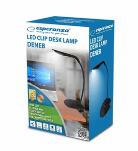 ESPERANZA Lampka LED biurkowa Esperanza Deneb ELD104K czarna ELD104K - Lampy stojące - miniaturka - grafika 1