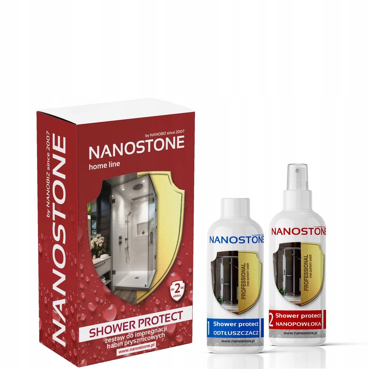 NANOSTONE SHOWER PROTECT Impregnat do kabin prysznicowych 250ml=35m2 2 lata