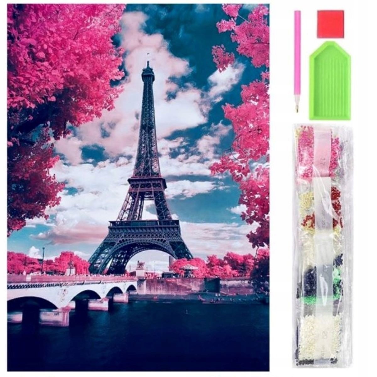 MOZAIKA DIAMENTOWA HAFT DIAMENTOWY 5D - WIEŻA EIFFLA - ZYWM-285