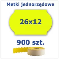 Cenówki - Metki jednorzędowe 26x12 żółte, fala 4500szt - miniaturka - grafika 1