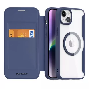 Etui Dux Ducis Skin X Pro do Apple iPhone 15 magnetyczny pokrowiec MagSafe z klapką - niebieski - Pozostałe akcesoria do telefonów - miniaturka - grafika 2