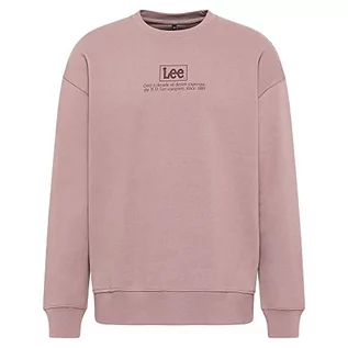 Bluzy męskie - Lee Męska bluza z logo, Purple Storm, L - grafika 1