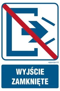 RB502 WYJŚCIE ZAMKNIĘTE, PN - PŁYTA PCV 1MM; (350X525MM) - Systemy ekspozycyjne i znaki informacyjne - miniaturka - grafika 1