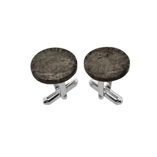 Spinki do mankietów Fossil Koralowiec (S1148) Srebro [925] - Spinki do mankietów i krawatów - miniaturka - grafika 1