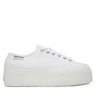 Trampki damskie - Tenisówki Superga 3790 Platform S3134MW Biały - miniaturka - grafika 1