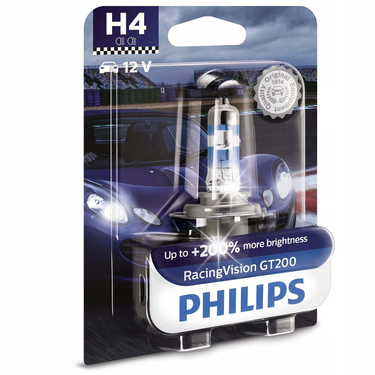 Philips Żarówka RacingVision GT200 +200% H4 12V