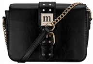 Torebki damskie - Torebka Czarna Listonoszka Monnari Ćwieki Dżety - miniaturka - grafika 1