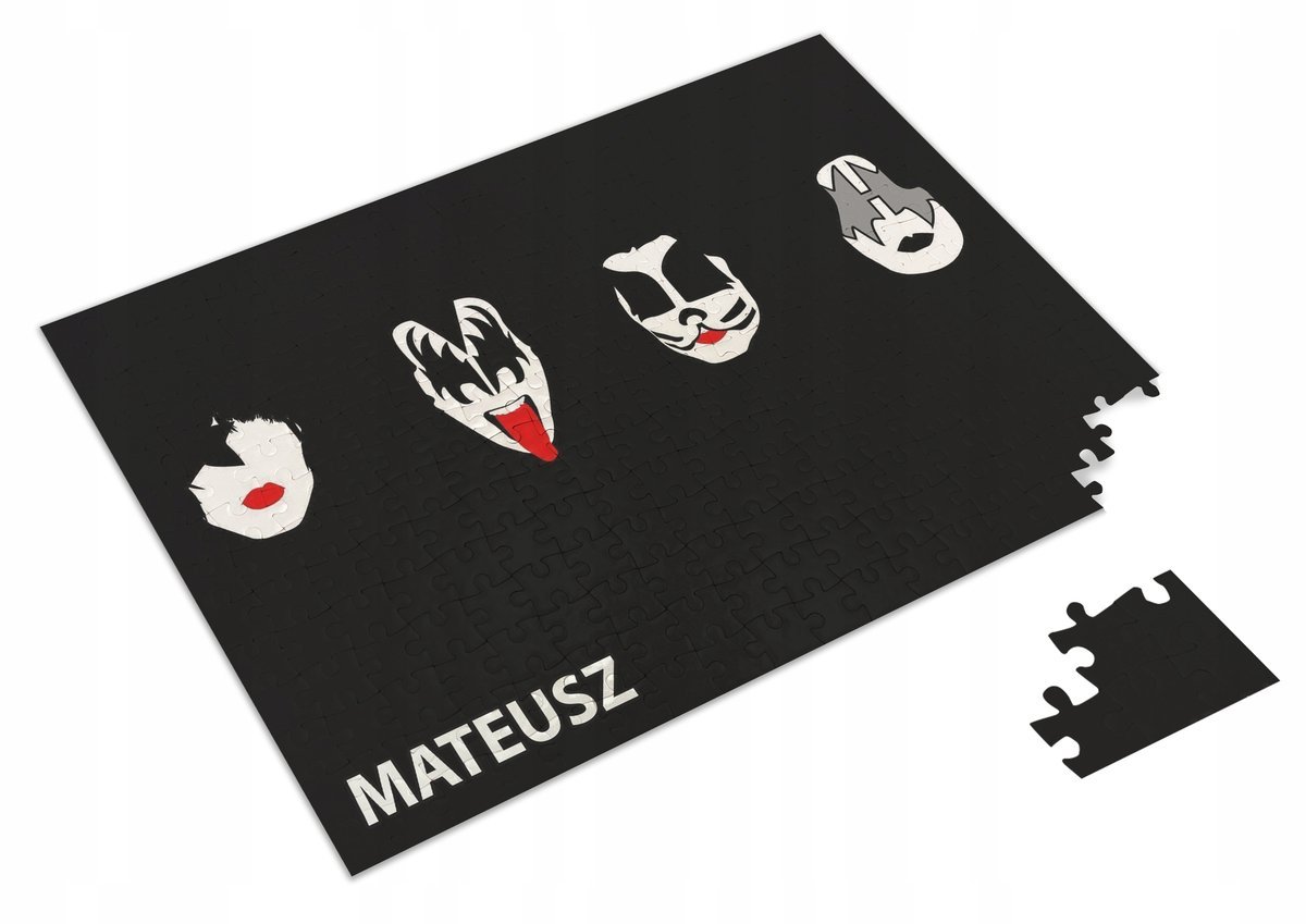 Puzzle KISS Zespół Hard Rock A3 252 el z Nadrukiem + IMIĘ 36