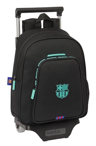 Safta M020b SUPERZINGS plecak dziecięcy z wózkiem 705, idealny dla dzieci w różnym wieku, wygodny i wszechstronny, jakość i wytrzymałość, 27x10x33 unisex dzieci (1 sztuka), Czarny (Black), Estándar,