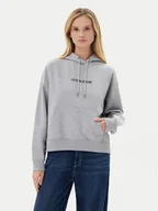 Bluzy damskie - Guess Jeans Bluza W5RQ27 K68I4 Szary Oversize - miniaturka - grafika 1