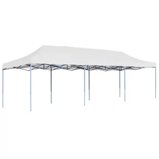 vidaXL Składany namiot imprezowy, 3 x 9 m, biały - Pawilony ogrodowe - miniaturka - grafika 1