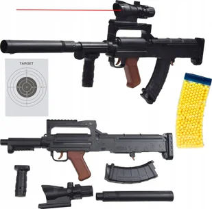 Skleplolki WIELKI KARABIN MASZYNOWY NA KULKI LASER REPLIKA - Zabawki militarne - miniaturka - grafika 1