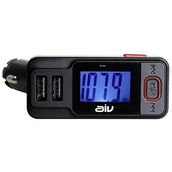 Akcesoria car audio - aiv AIV 530414 FMT 719 BT RDS zestaw głośnomówiący Bluetooth FM Transmitter (z) Czarny 530414 - miniaturka - grafika 1