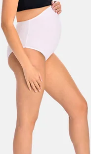 Majtki ciążowe bawełniane figi maxi Iris białe Biały 4XL - Bielizna ciążowa - miniaturka - grafika 1