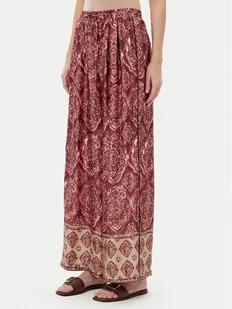 ViCOLO Spodnie materiałowe TD0666 Bordowy Relaxed Fit - Spodnie damskie - miniaturka - grafika 1