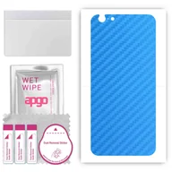 Szkła hartowane na telefon - Folia naklejka skórka strukturalna na TYŁ do Apple iPhone 6 Plus - Carbon Niebieski - apgo SKINS - miniaturka - grafika 1